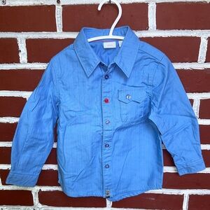 Mexx | blue button down long sleeve shirt | size 24-30m